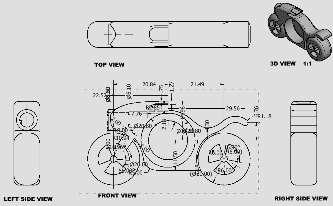 CAD Drawing Motorcycle
